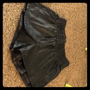 Leather shorts